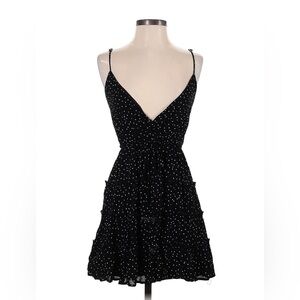 Fashion Nova Black and White Tiered Mini Dress